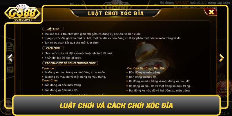 Khám Phá Xóc Đĩa - Trò Chơi May Rủi Đậm Đà Hấp Dẫn Cùng GO88 2 Luat Choi Va Cach Choi Xoc Dia0